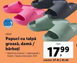 Lidl CRIVIT Papuci cu talpǎ groasă, damă / bărbaţi Ofertă