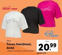Lidl CRIVIT Tricou funcțional, damă Ofertă