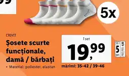 Lidl CRIVIT Şosete scurte funcționale, damă / bărbați Ofertă