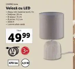 Lidl LIVARNO home Veioză cu LED Ofertă