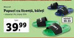 Lidl Minecraft Papuci cu licență, băieți Ofertă