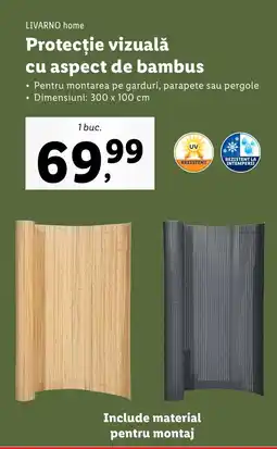 Lidl LIVARNO home Protecţie vizuală cu aspect de bambus Ofertă