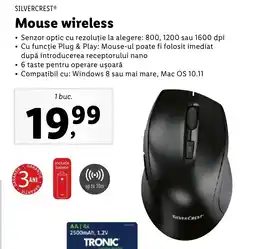 Lidl SILVERCREST® Mouse wireless Ofertă