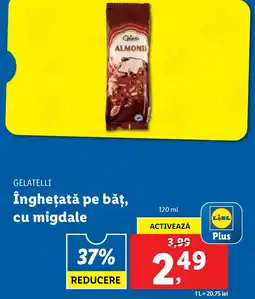 Lidl GELATELLI Înghețată pe băț, cu migdale Ofertă