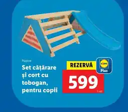 Lidl Set cǎțărare şi cort cu tobogan, pentru copii Ofertă