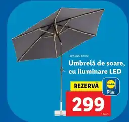 Lidl LIVARNO home Umbrelă de soare, cu iluminare LED Ofertă