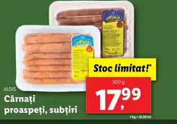 Lidl ALDIS Cârnaţi proaspeţi, subţiri Ofertă