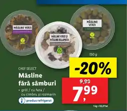 Lidl CHEF SELECT Măsline fără sâmburi Ofertă