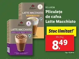 Lidl BELLAROM Pliculeţe de cafea Latte Macchiato Ofertă