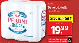 Lidl PERONI Bere blondă Ofertă