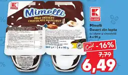 Kaufland Mimelli Desert din lapte Ofertă