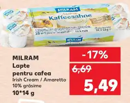 Kaufland MILRAM Lapte pentru cafea Ofertă