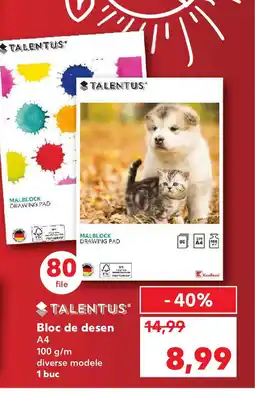Kaufland TALENTUS Bloc de desen Ofertă