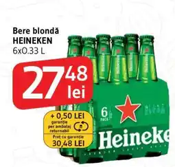 Supeco Bere blondă HEINEKEN 6x0.33 L Ofertă