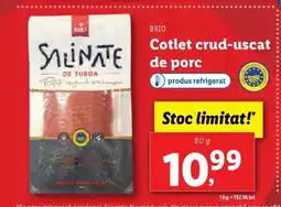 Lidl Cotlet crud-uscat de porc Ofertă