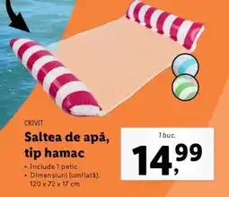 Lidl Saltea de apă, tip hamac Ofertă