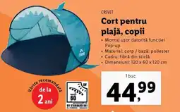 Lidl Cort pentru plajă, copii Ofertă
