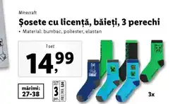 Lidl Șosete cu licență, băieți, 3 perechi Ofertă