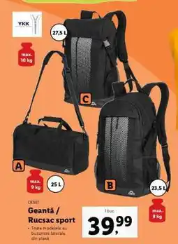 Lidl Geantă / Rucsac sport Ofertă