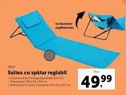 Lidl Saltea cu spătar reglabil Ofertă