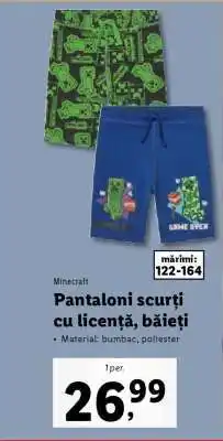 Lidl Pantaloni scurți cu licență, băieți Ofertă