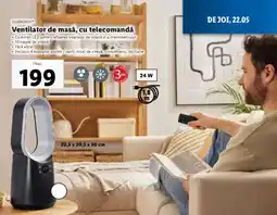 Lidl Ventilator de masă, cu telecomandă Ofertă