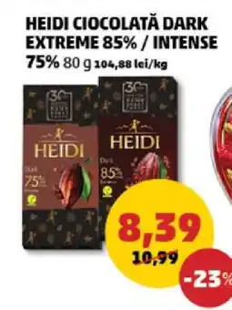 Penny HEIDI CIOCOLATĂ DARK EXTREME 85%/ INTENSE 75% Ofertă