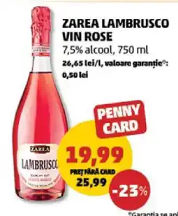 Penny Zarea Lambrusco Vin Rose Ofertă