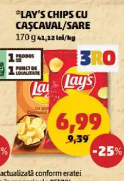 Penny LAY'S CHIPS CU CAȘCAVAL/SARE Ofertă