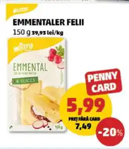 Penny Emmentaler Felii Ofertă