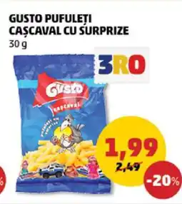 Penny Gusto Pufuleți Cașcaval cu Surprize Ofertă