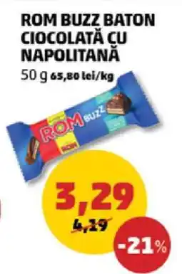 Penny ROM BUZZ BATON CIOCOLATĂ CU NAPOLITANĂ Ofertă