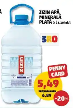 Penny ZIZIN Apă minerală plată Ofertă