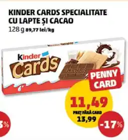 Penny KINDER CARDS SPECIALITATE CU LAPTE ȘI CACAO Ofertă