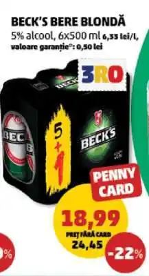 Penny BECK‘S Bere blondă Ofertă