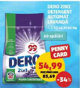Penny DERO 2IN1 Detergent Automat Lavandă Ofertă