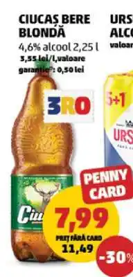 Penny CIUCAŞ Bere blondă Ofertă