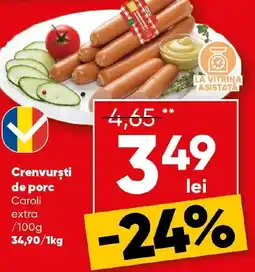 PROFI Crenvursti de porc Caroli extra Ofertă