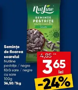PROFI Seminţe de floarea soarelui Nutline pestrițe / negre fără sare/negre cu sare Ofertă