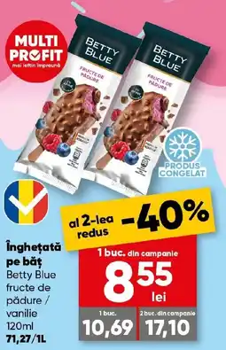 PROFI Îngheţată pe băţ Betty Blue fructe de pădure / vanilie Ofertă