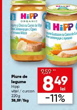 PROFI Piure de legume Hipp vițel / curcan Ofertă