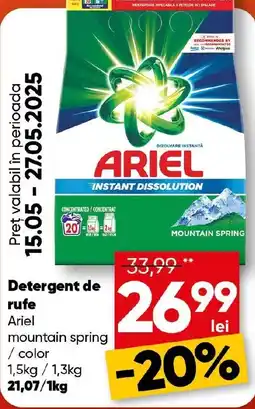 PROFI Detergent de rufe Ariel mountain spring/ color Ofertă