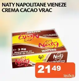 Unicarm Naty napolitane vieneze crema cacao vrac Ofertă