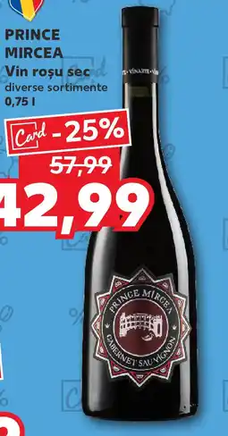 Kaufland PRINCE MIRCEA Vin roşu sec Ofertă