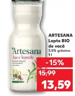 Kaufland ARTESANA Lapte Bio de vacă Ofertă