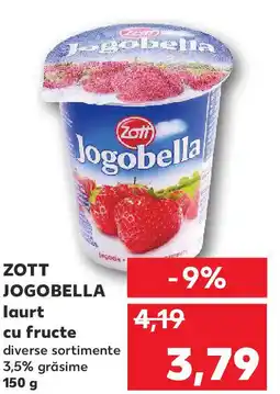 Kaufland ZOTT Jogobella laurt cu fructe Ofertă