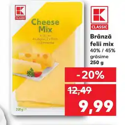 Kaufland Brânză felii mix Ofertă