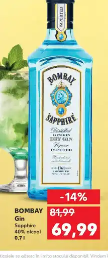 Kaufland BOMBAY Gin Ofertă