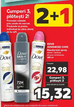 Kaufland DOVE Advanced Deodorant spray Ofertă