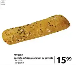 Selgros PATILINE Baghetǎ artizanală durum cu semințe Ofertă